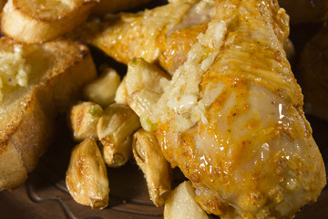 Chicken thighs in garlic sauce