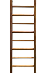 Wooden ladder isolated on white background