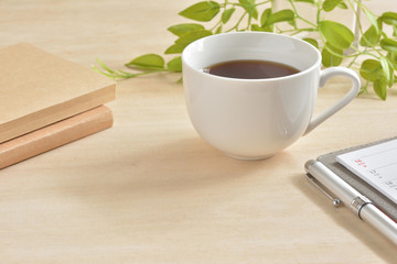 コーヒー　スケジュール帳





