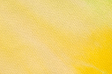 yellow watercolor ink painted  on paper background texture