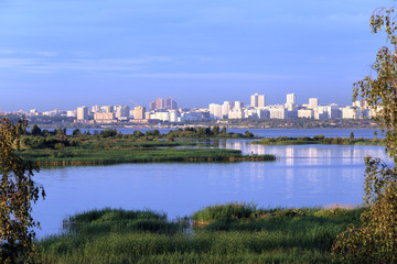 River at sunset