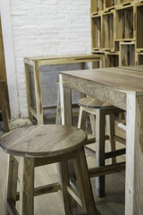 Minimal style interior of empty cafe