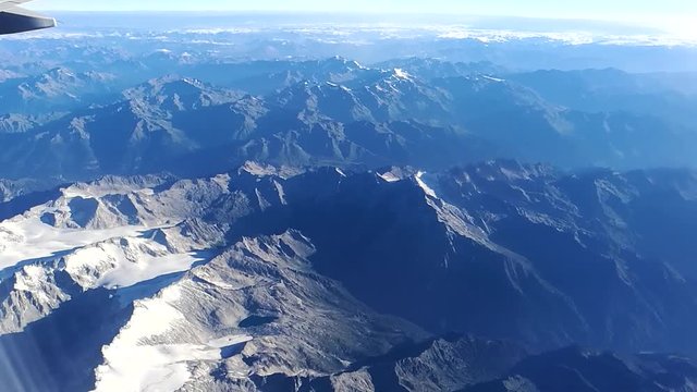 flying over the mountains