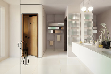 Modernes Badezimmer (Deteilkonzept)