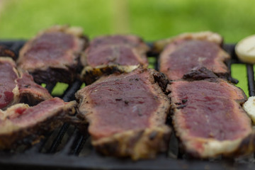 grilled meat on the barbecue