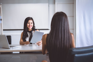 Job interview in office office.