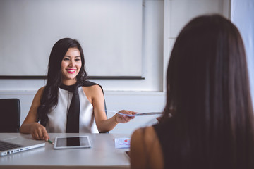 Job interview in office office.