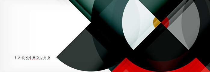 Vector circular geometric abstract background