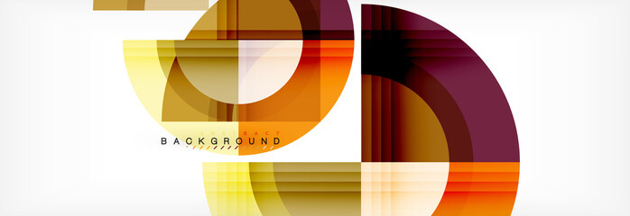 Vector circular geometric abstract background