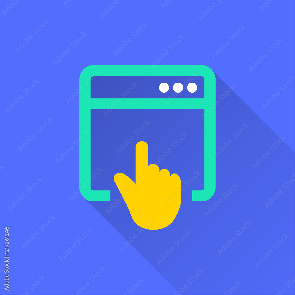 Poster browser vector icon.