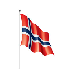Fototapeta premium Norway flag, vector illustration on a white background