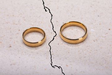 Two Separated Wedding Rings