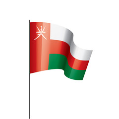 Oman flag, vector illustration on a white background