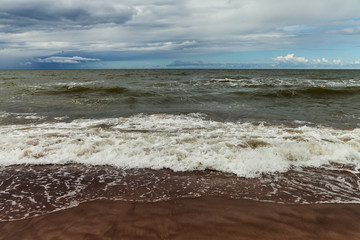 Storm in the sea.