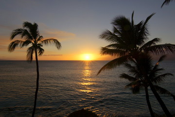 Naklejka na ściany i meble Sunset in Maui