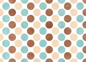 Watercolor polka dot background.