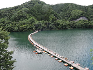 Mugiyama Drum bridge in Okutama Tokyo