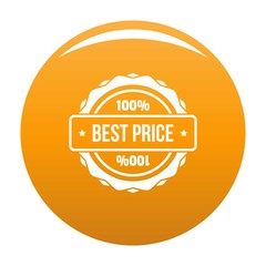 Best price logo. Simple illustration of best price vector logo for any design orange