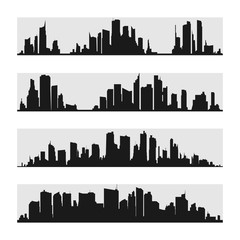 Fototapeta premium City skyline. Flat style.