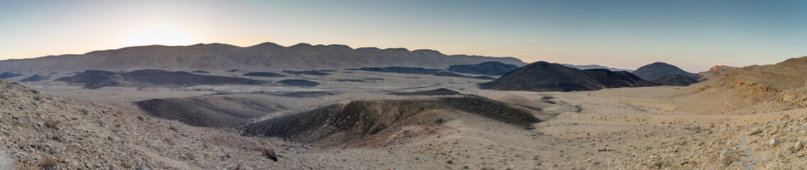 Fototapeta na wymiar Panorama of Desert landscape nature tourism and travel