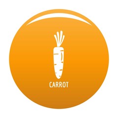 Carrot icon. Simple illustration of carrot vector icon for any design orange