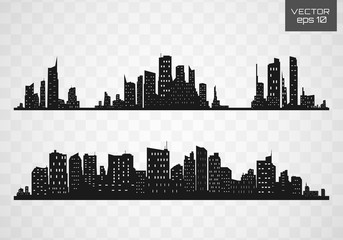Fototapeta premium City skyline. Flat style.