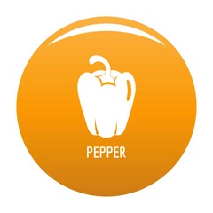 Pepper icon. Simple illustration of pepper vector icon for any design orange
