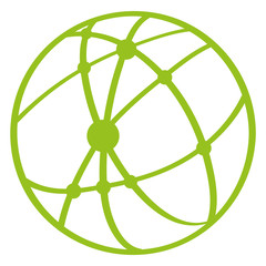 Handgezeichnetes Netzwerk in hellgr&uuml;n
