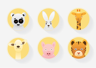 Vector of  Cartoon cute animals  Vector illustration for kids education