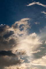 Dramatic sky with clouds