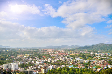 Obraz premium Hight view landscape town
