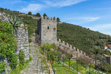 Fototapeta na wymiar Wall of Portovenere, Italy