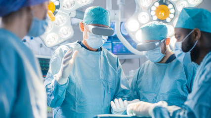 Surgeons Wearing Augmented Reality Glasses Perform State of the Art Augmented Reality Surgery in...