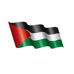 Palestine flag, vector illustration on a white background