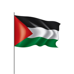 Palestine flag, vector illustration on a white background