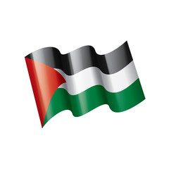 Palestine flag, vector illustration on a white background