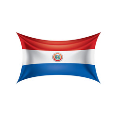 Paraguay flag, vector illustration on a white background