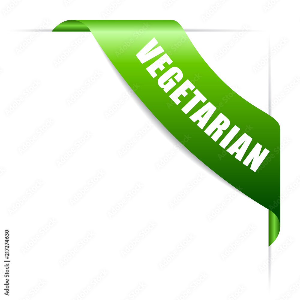 Wall mural Vegetarian food vector ribbon - Wall murals