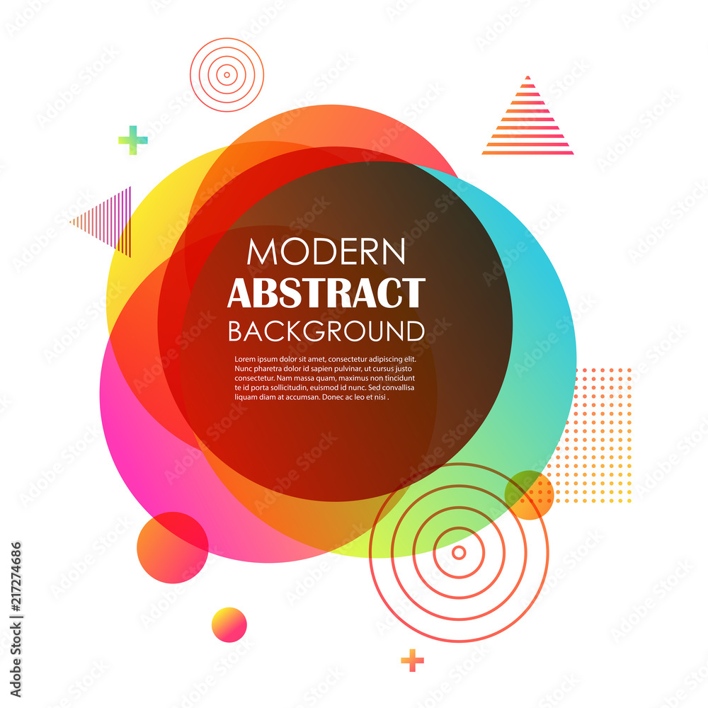 Poster abstract red gradient geometric pattern design and background. use for vector modern circle shape de