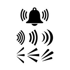 Sound signal and waves icon