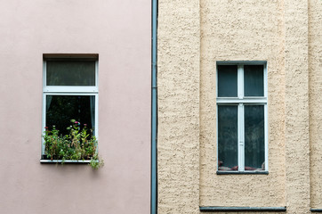 Fototapeta na wymiar Full Frame Shot of Closed Window of Building in Berlin, Germany