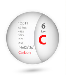 Carbon icon in badge style
