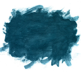 Blue brushes watercolor paint background.
