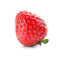 Sweet ripe strawberry on white background
