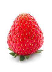 Fresh ripe strawberry on white background