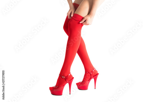 Busty kitchen redhead Boot heel lady sexy spiked