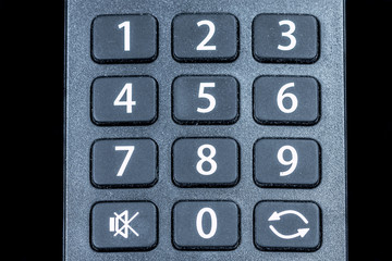Number switch on the remote control