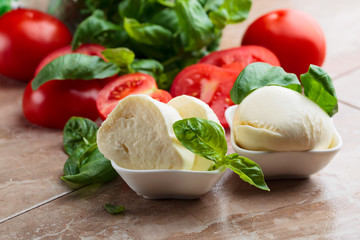  mozzarella with tomato and basil