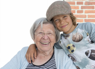 Grandma and Grandson in the Sun