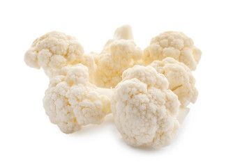 Fresh cauliflower on white background